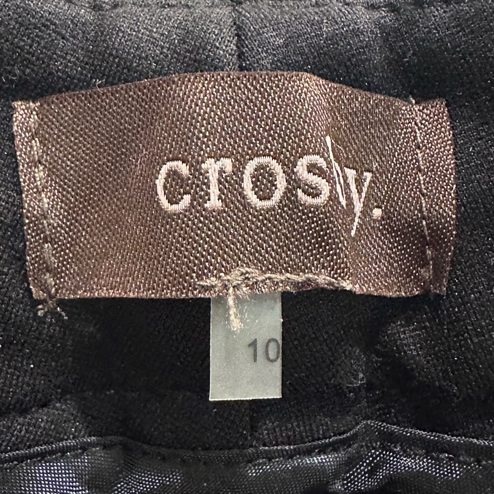 Crosby Black Metropolitan Belted Culotte Pants with Unique Silver Buckle Size 10 - Picture 5 of 9